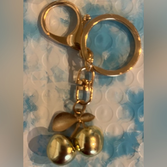 Accessories - QTY 3 Gold Cherry Keychain Bag Charm Jewelry Accessories NEW